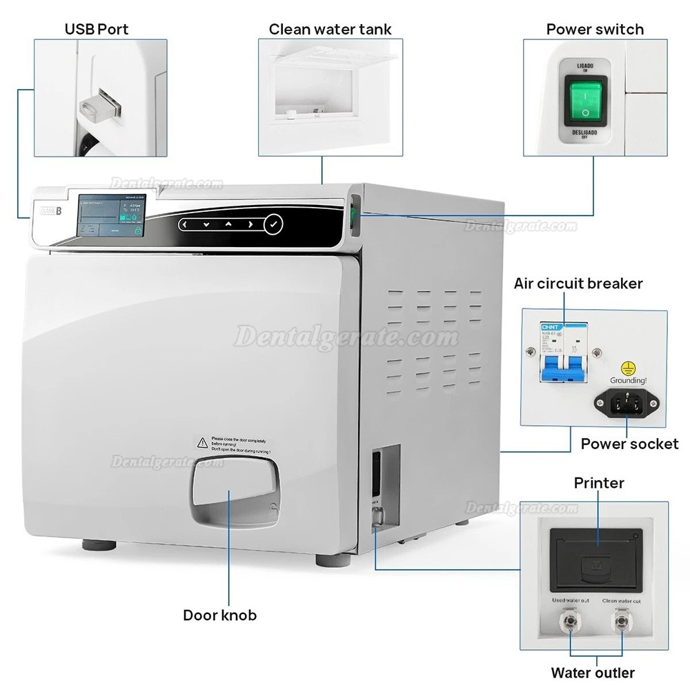 Fomos Linea 17L/22L Dental Autoklav Sterilisation Klasse B mit integriertem Drucker und Trockenfunktion